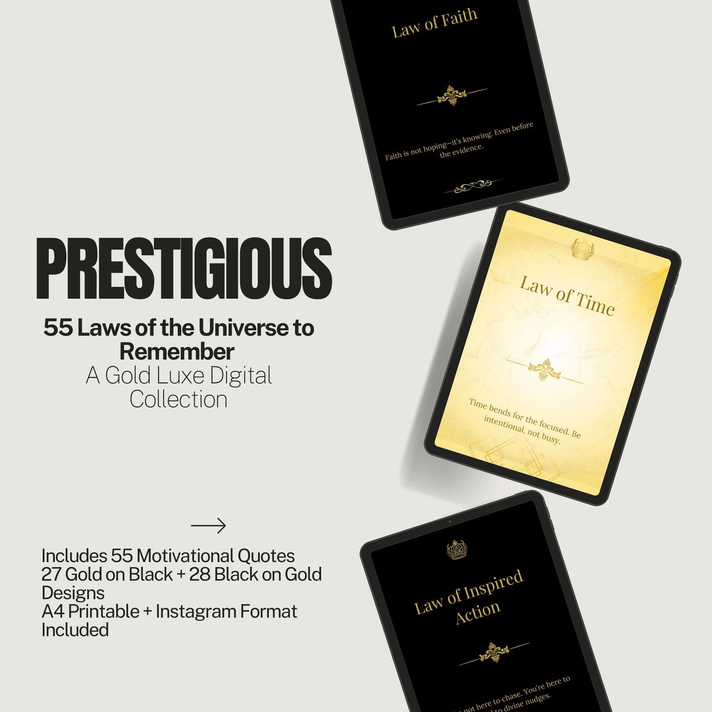 55 Laws of the Universe™ – Gold Luxe Digital Collection